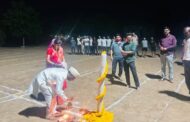 खेळाडू असलेल्या नवरदेवाने गृहप्रवेशा आधी केले मैदानाचे पूजन